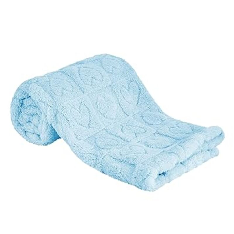 Sherpa Fleece Baby Blanket Heart Checkered Blanket, Ultra