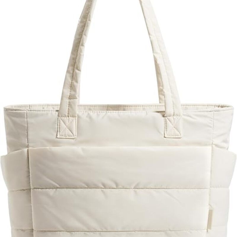 BAGSMART Tote Bag for Women, Lightweight Puffy Tote Bag