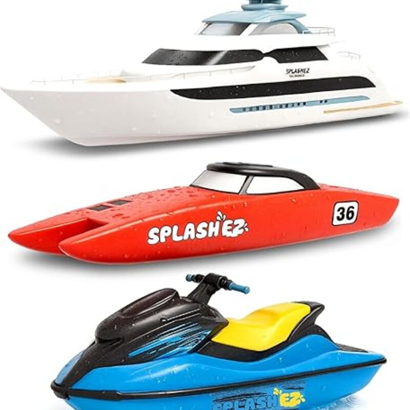 SplashEZ Bath Toy Boats for Toddlers, Mold Free Boat Bath