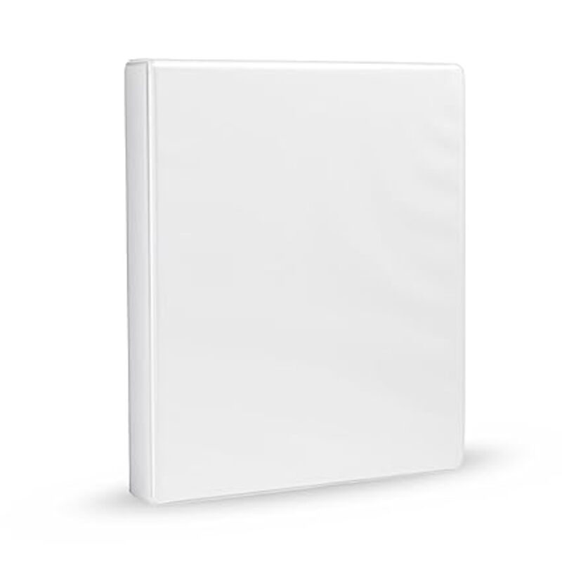 Amazon Basics 3-Ring Binder, 1-Inch - White 1 Pack