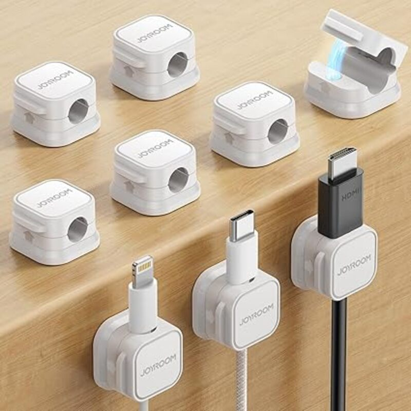 9 Pack Magnetic Cable Clips [Cable Smooth Adjustable] Cord
