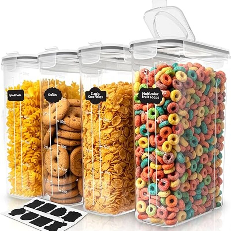 Utopia Kitchen Cereal Containers Storage Set – 4 Pack