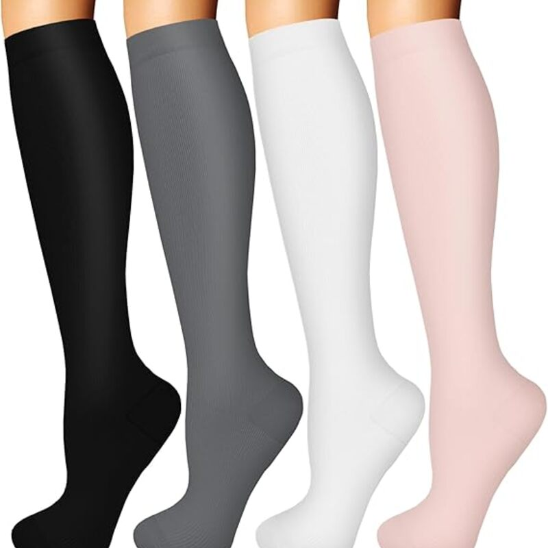 Iseasoo 4 Pairs Compression Socks for Women Circulation-Best
