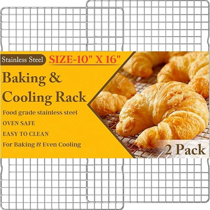 2PCS Cooling Racks for Cooking and Baking - 10" x 16"Heavy