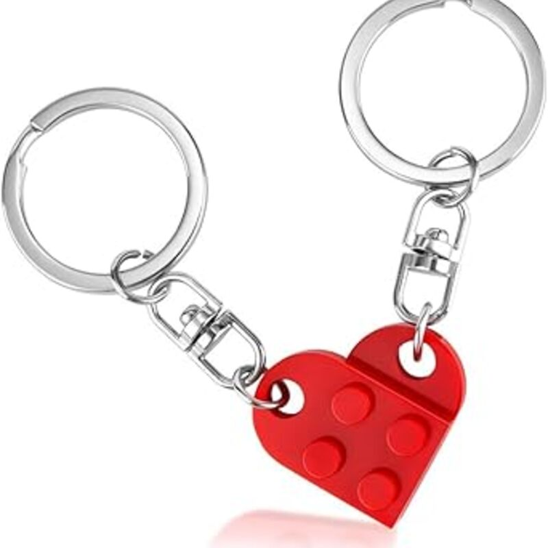 Couples Matching Stuff Gifts - Red Heart Keychain,