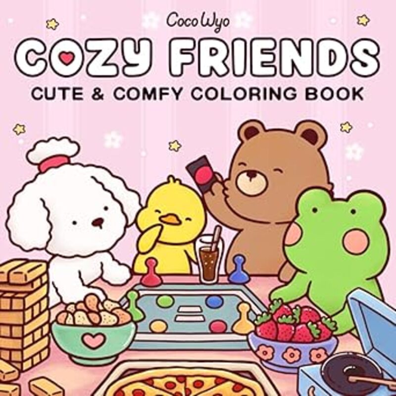 Cozy Friends: Coloring Book for Adults and Teens Featuring