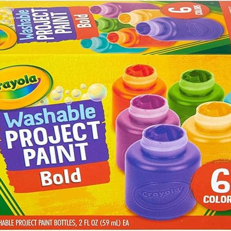 Crayola Washable Kids Paint (6ct), Assorted Bulk Paint Set