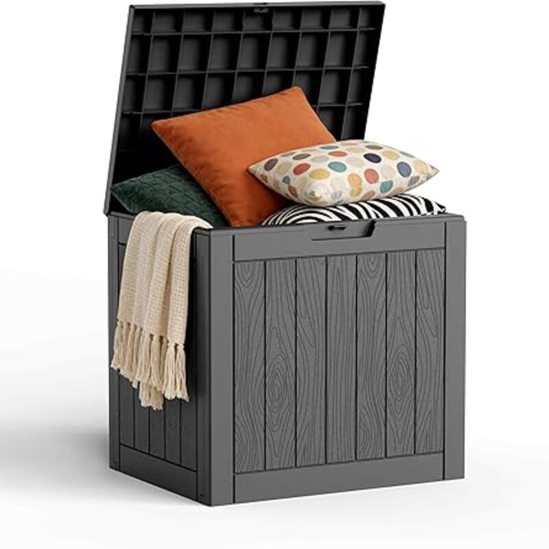 30 Gallon Outdoor Deck Box, Lockable Waterproof Outdoor