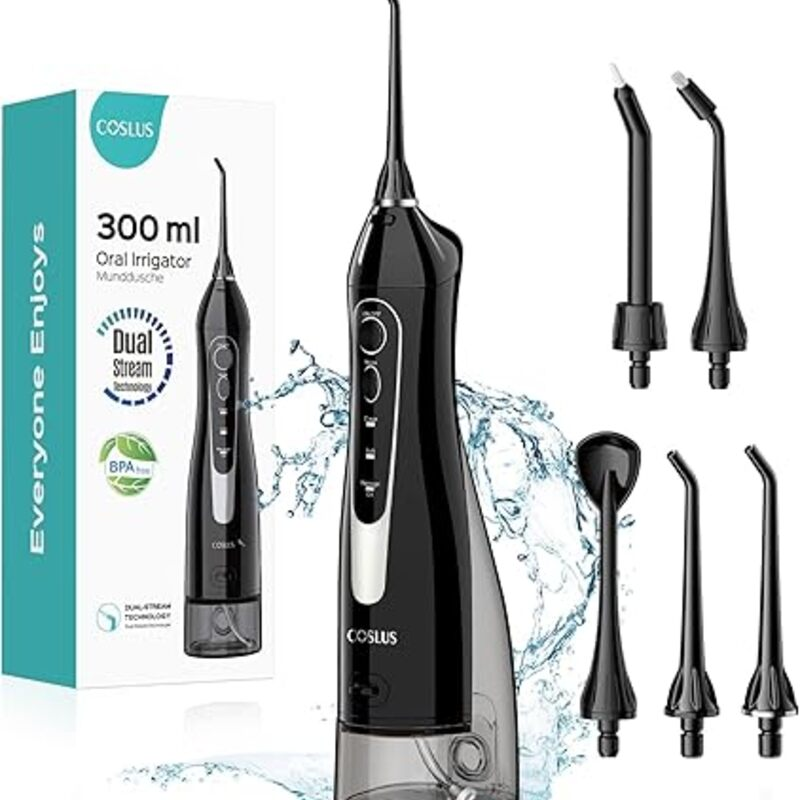 COSLUS Water Dental Flosser Teeth Pick: Portable Cordless