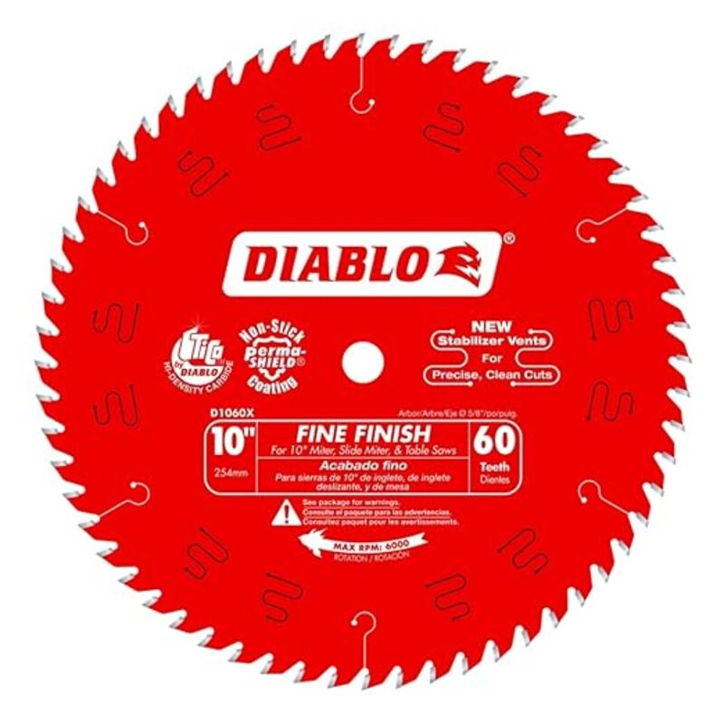 Diablo Fine Finish Saw Blade for Wood - Ultra-Smooth Cuts,