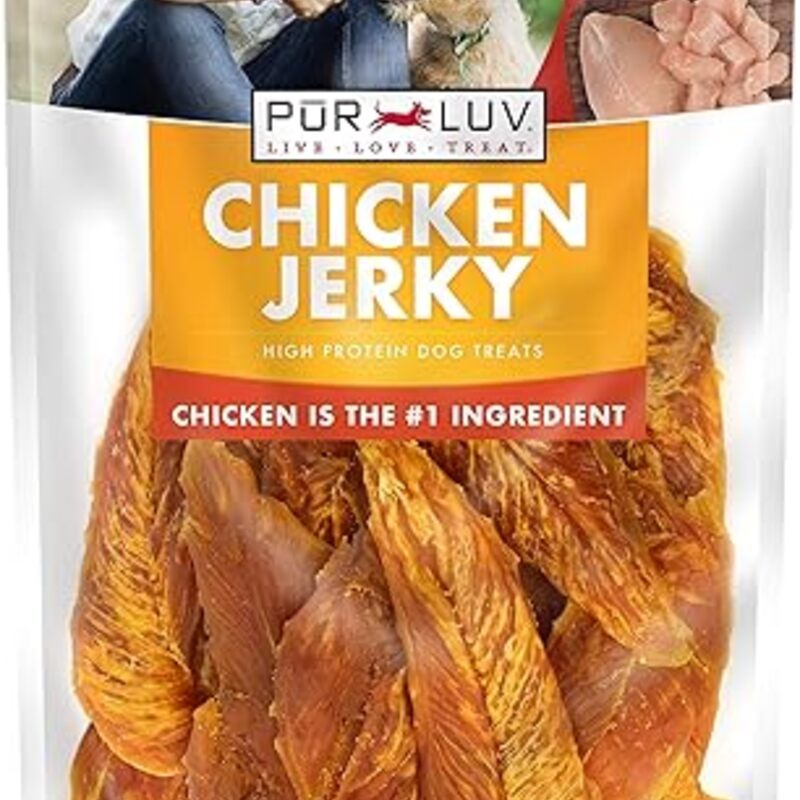 Pur Luv Chicken Jerky Dog Treats, Made with 100% Real