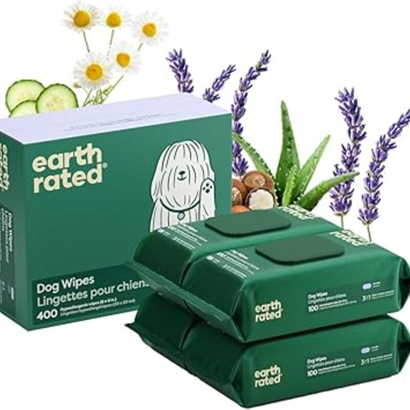 Earth Rated Dog Wipes, Hypoallergenic, Cleaning