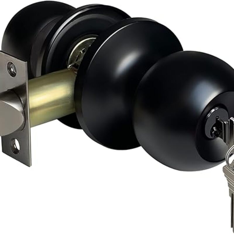 BESTTEN Keyed Entry Door Knob, Entrance Door Lock,