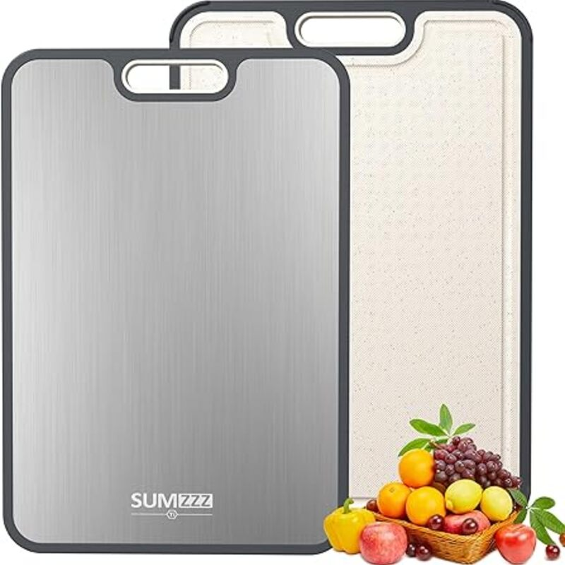 Titanium Cutting Board for Kitchen, Cutting Board Double