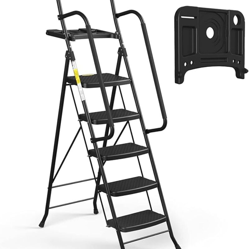 HBTower Step Ladder, Folding Step Stool with Wide