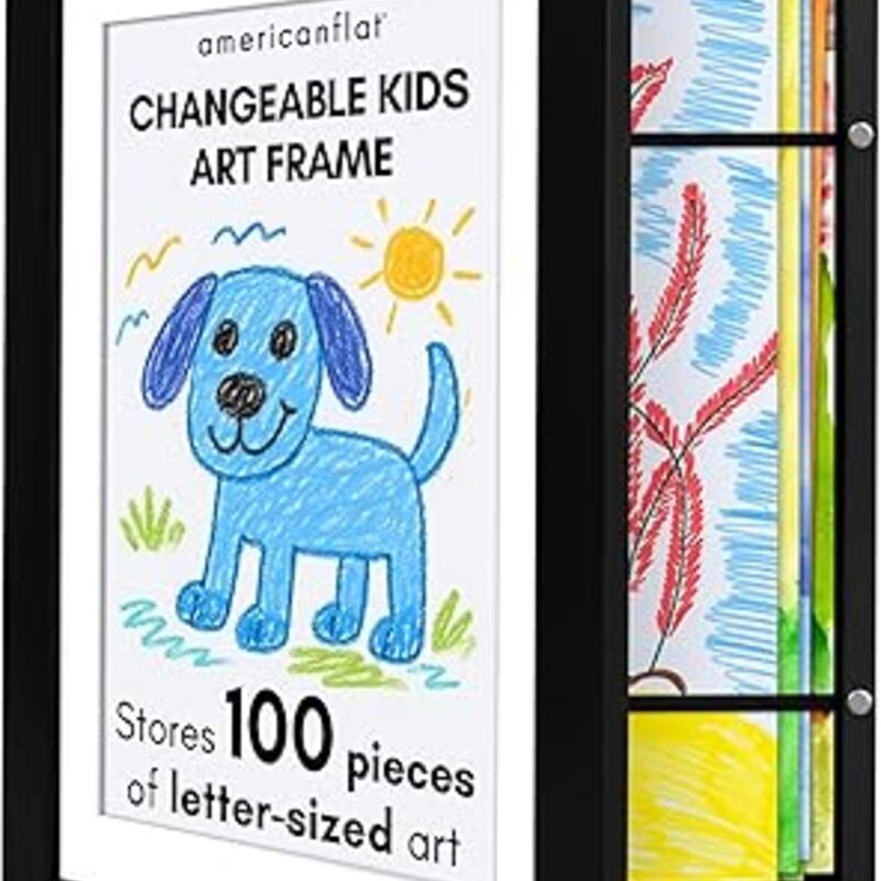 Americanflat Kids Artwork Frame Changeable (Black) -