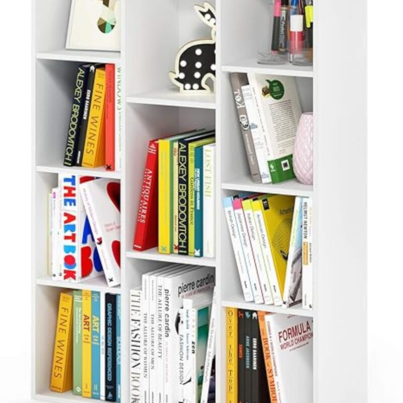 Furinno LUDER Book Shelf, 11-Cube Bookshelf, Reversible