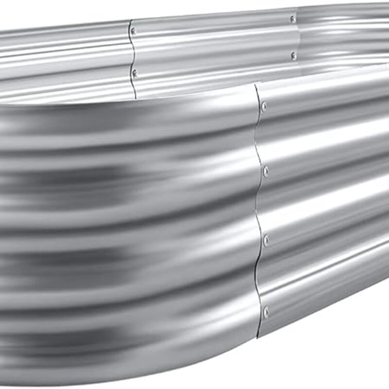 Land Guard Galvanized Raised Garden Bed Kit, Galvanized