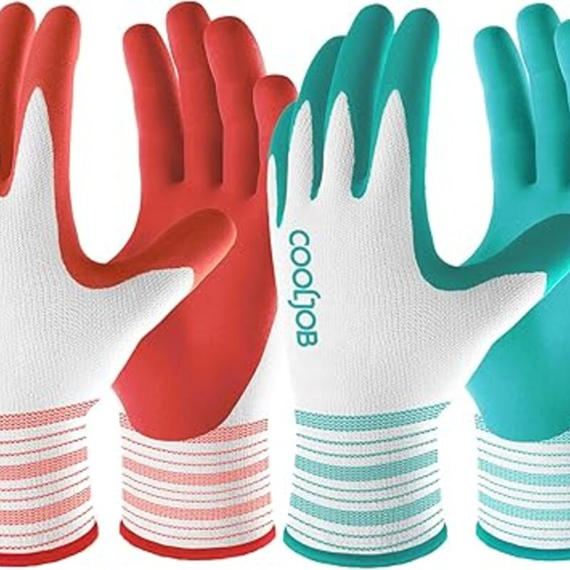 COOLJOB 2 Pairs Gardening Gloves for Women Ladies,