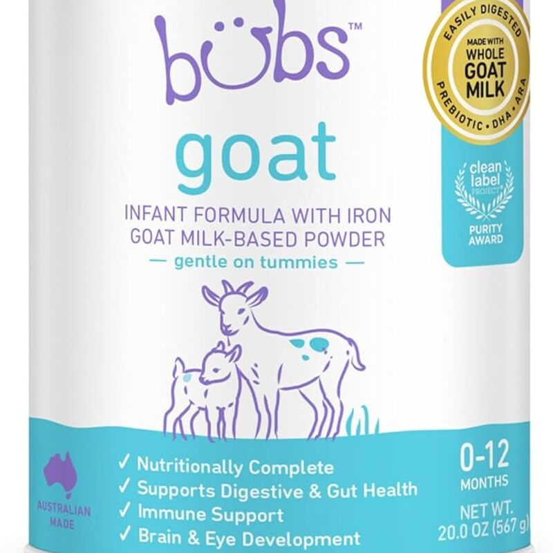 Bubs Whole Goat Milk Formula with Iron, Goat Milk-Based