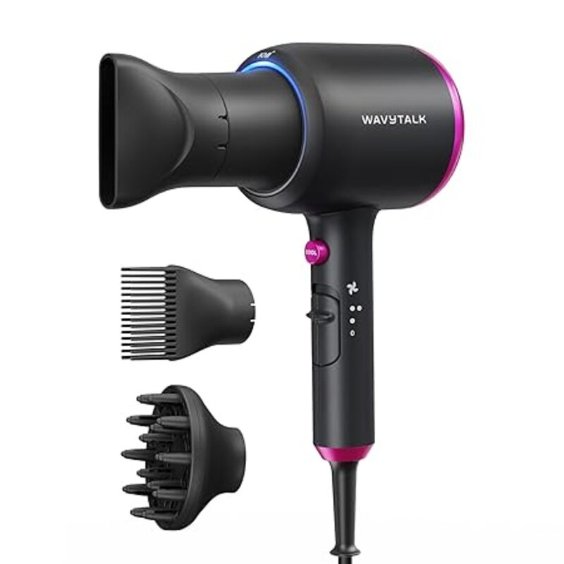 Wavytalk Hair Dryer with Diffuser, Blown Away Ionic Hair