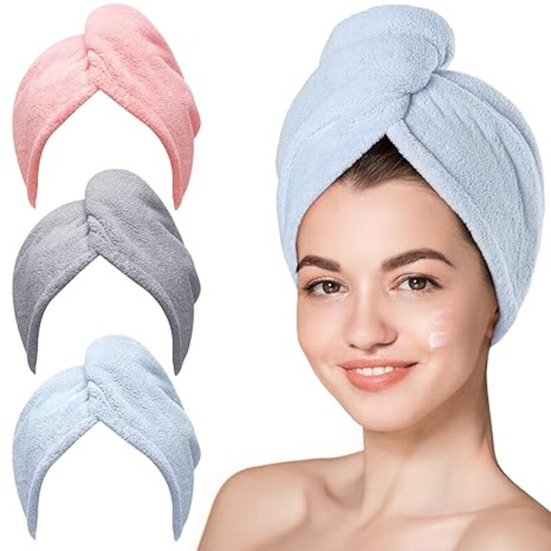 Hicober Microfiber Hair Towel Wrap, Fast Drying Hair