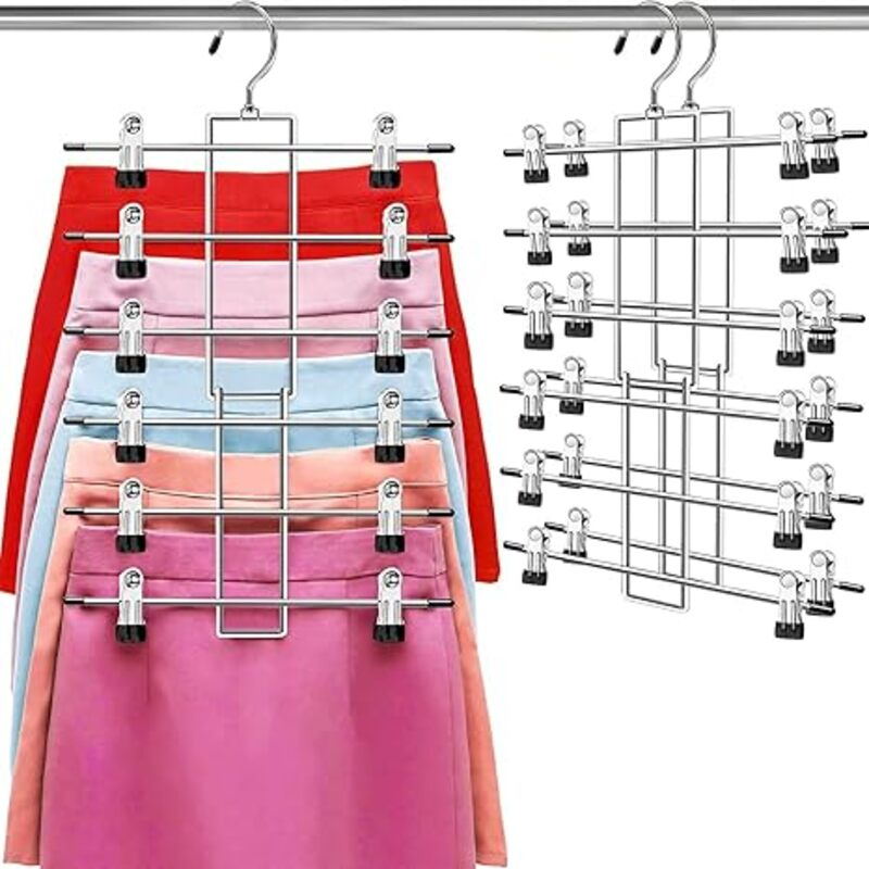 Pants Hangers with Clips,Space Saving Hanging Closet