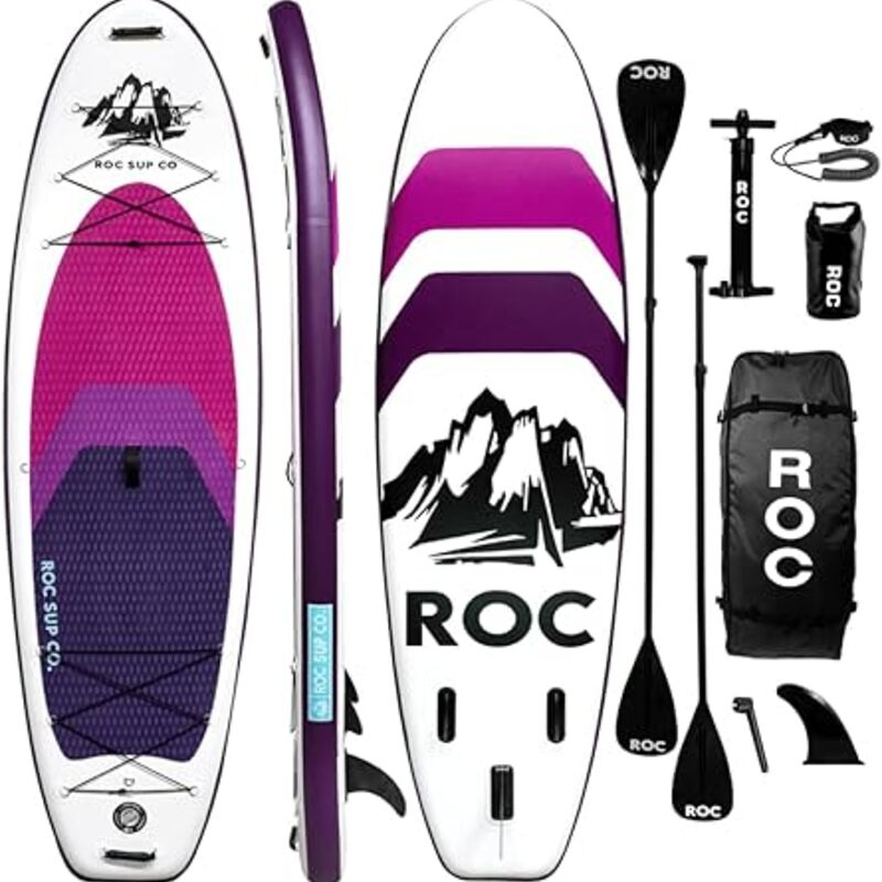 Roc Inflatable Stand Up Paddle Board 10' 6" with Premium SUP