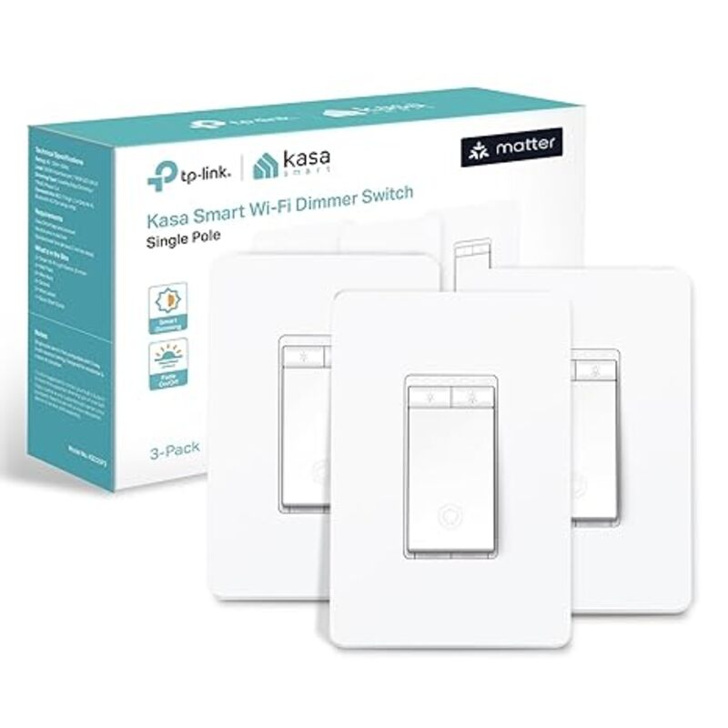 Kasa Smart Kasa Matter Smart Dimmer Switch: Voice Control