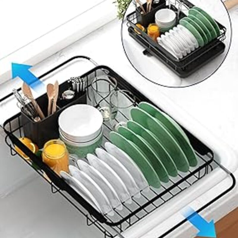 Kitsure Dish Drying Rack for Kitchen Counter, Stainless