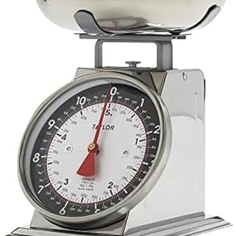 Taylor Mechanical Kitchen Food Scale with Bowl, Weighs Up