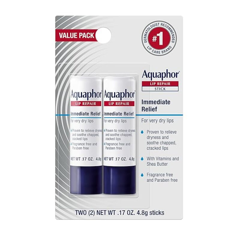 Aquaphor Lip Repair Stick, Moisturizing Lip Balm Pack,