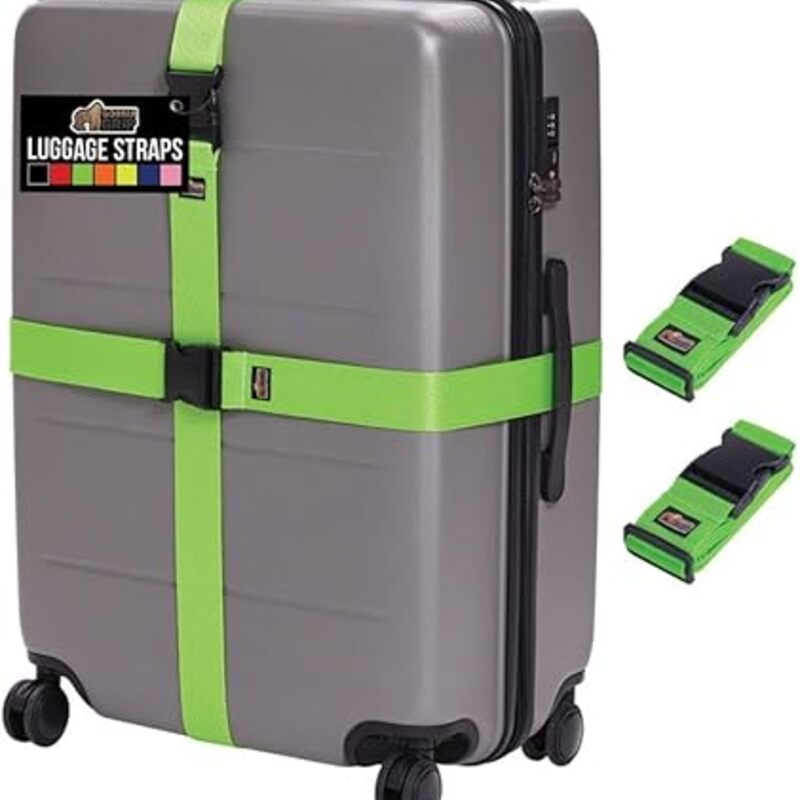 GORILLA GRIP Heavy Duty Adjustable Luggage Straps