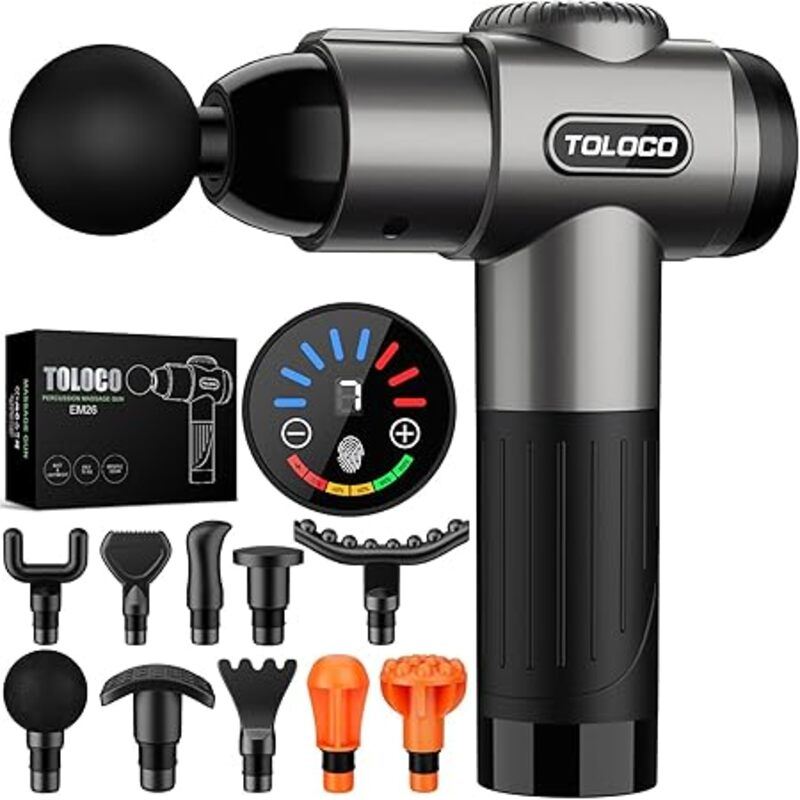 TOLOCO Massage Gun, Deep Tissue Back Massage for Athletes