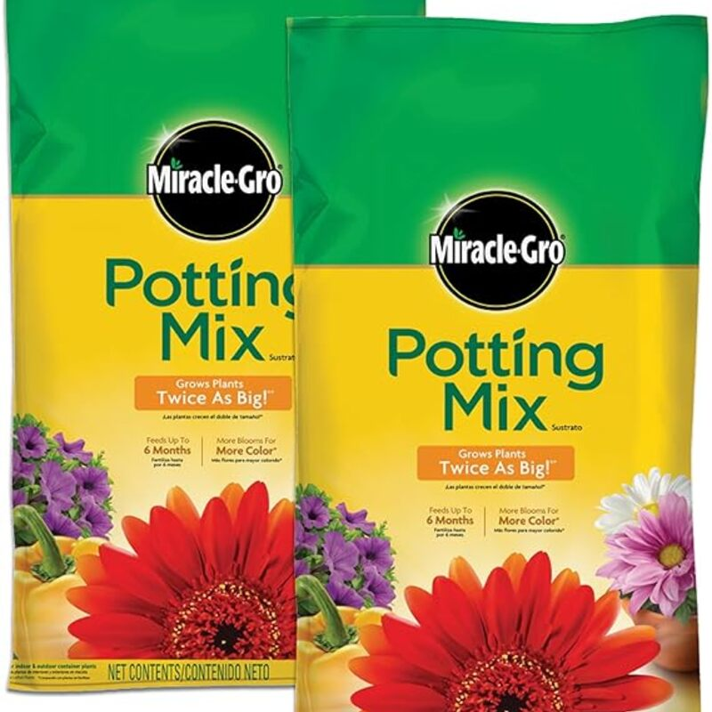Miracle-Gro Potting Mix, For Container Plants, Flowers,