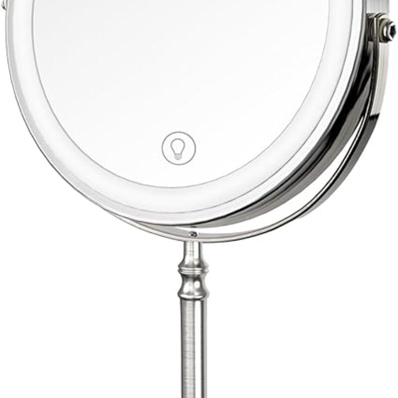 Lighted Makeup Mirror, 3000 mAh Rechargeable Double Sided