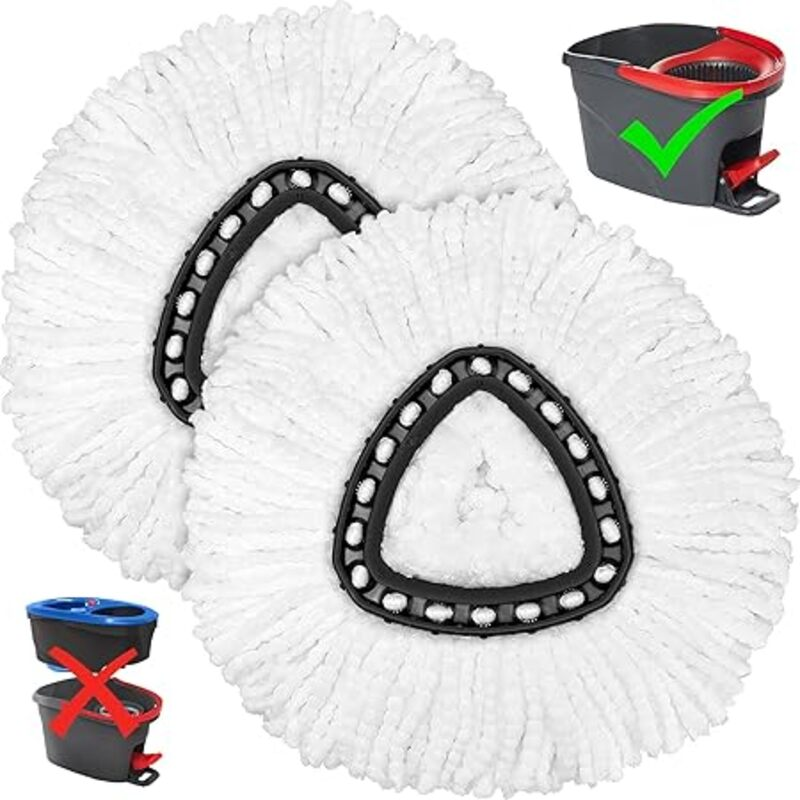 2 Pack Mop Replacement Heads for O-Cedar Spin Mop,