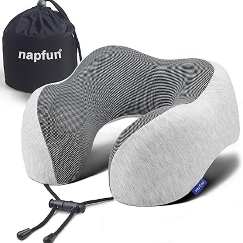 napfun Neck Pillow for Traveling, Upgraded Travel Neck