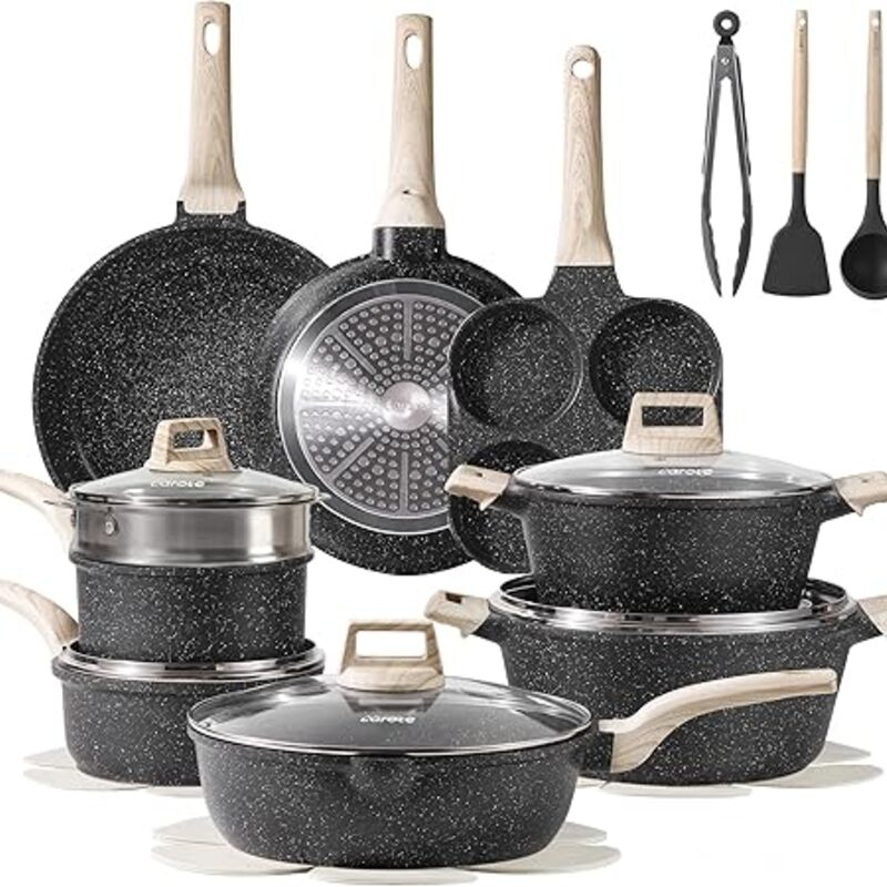 CAROTE 21pcs Pots and Pans Set Nonstick, Cookware Set