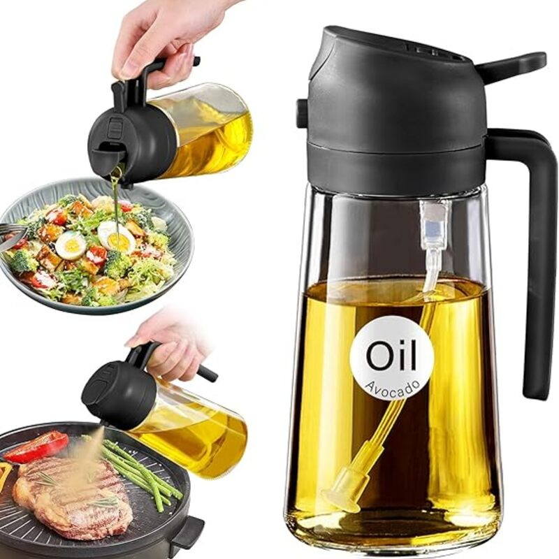 YARRAMATE 16oz/470ml Glass Olive Oil Sprayer for Cooking