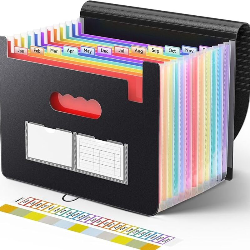 Sooez Accordion File Organizer, 13 Pockets Expanding File