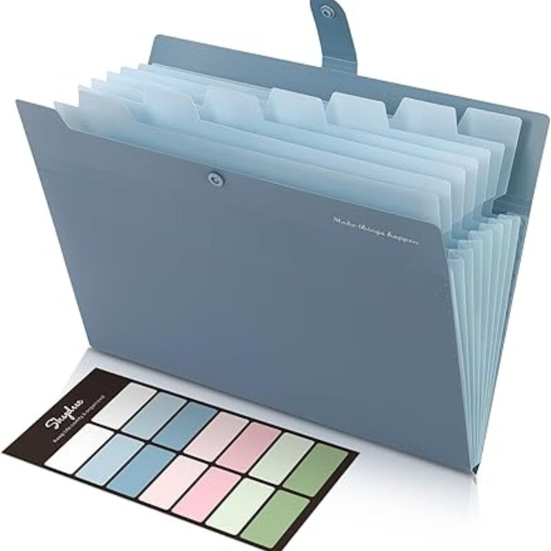 SKYDUE Expanding File Organizer with 8 Pockets, Accordion