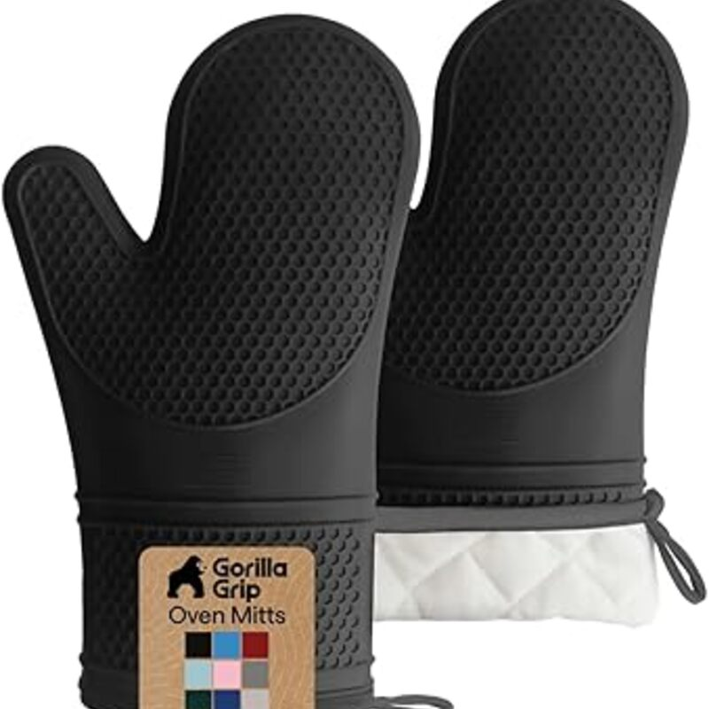 GORILLA GRIP BPA-Free Soft Silicone Oven Mitts, Heat