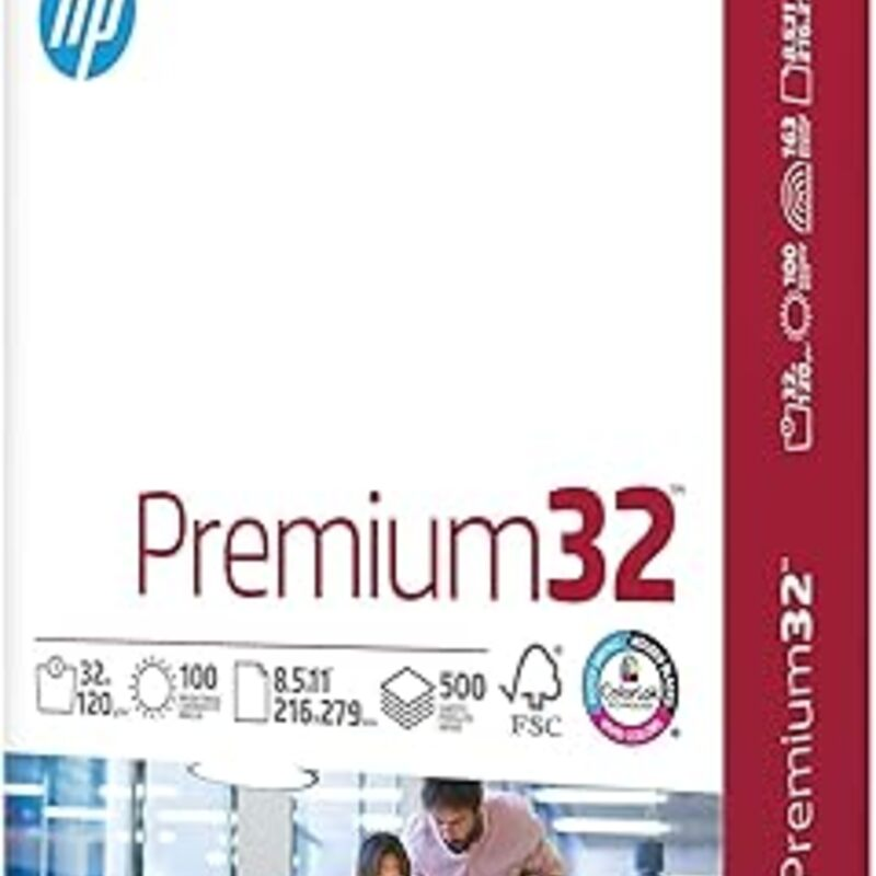 HP Paper Printer | 8.5 x 11 Paper | Premium 32 lb | 1 Ream -