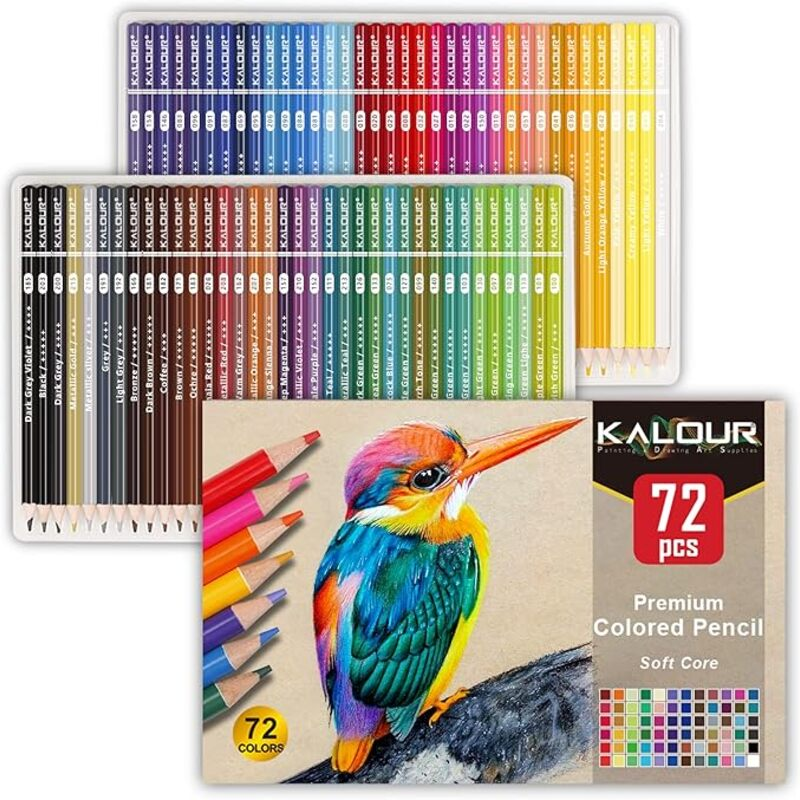 KALOUR 72 Count Colored Pencils for Adult Coloring Books,