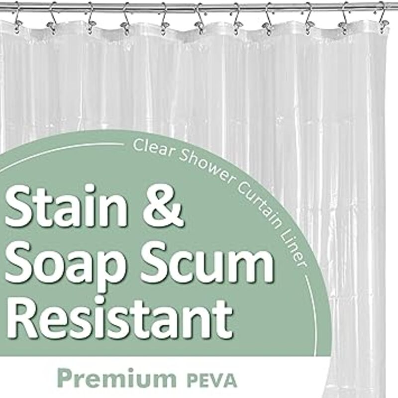 Barossa Design Plastic Shower Liner Clear - Premium PEVA