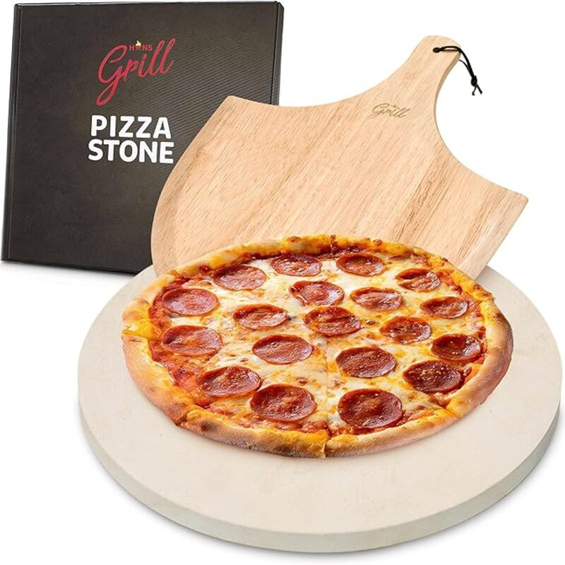 HANS GRILL PIZZA STONE | Circular Pizza Stone For Oven
