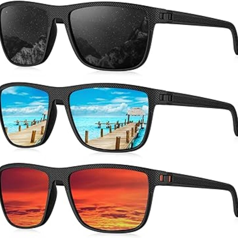 KALIYADI Polarized Sunglasses for Men, Lightweight Sun