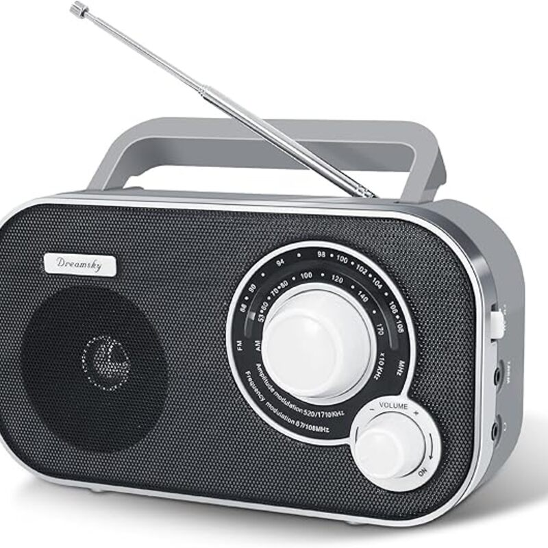 DreamSky AM FM Portable Radio Plug In Wall or Battery