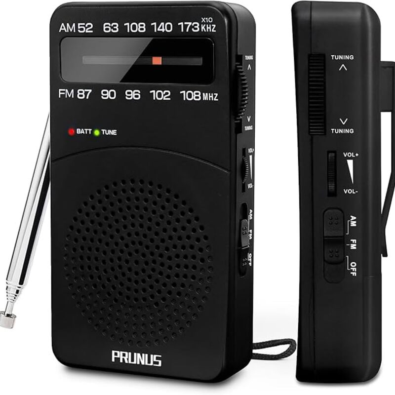 PRUNUS J-166 Portable Radio AM FM, Gifts for Dad and Mom,